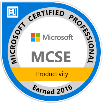 Insignia de MCSE: Productivity — Certified 2016