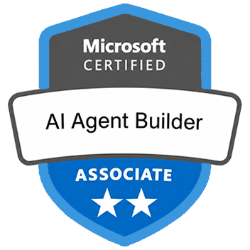 Insignia de Microsoft Certified: AI Agent Builder Associate
