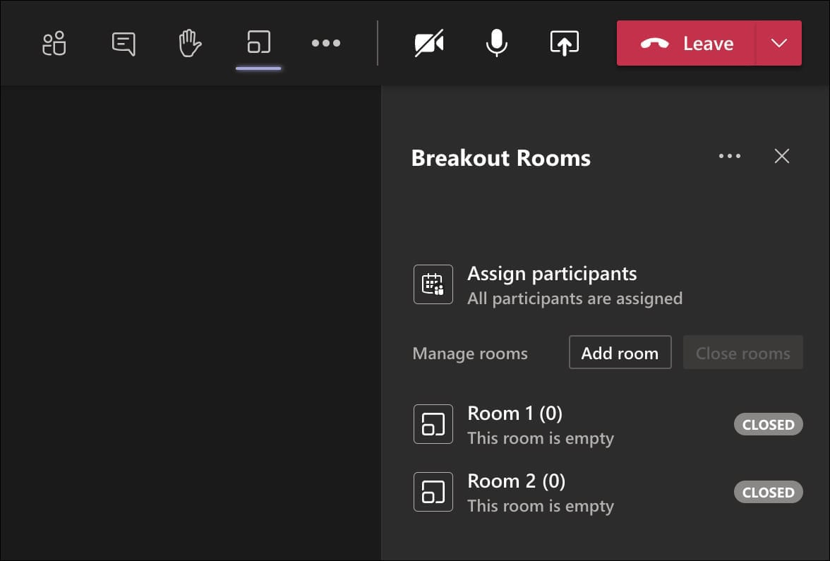 microsoft teams breakout rooms